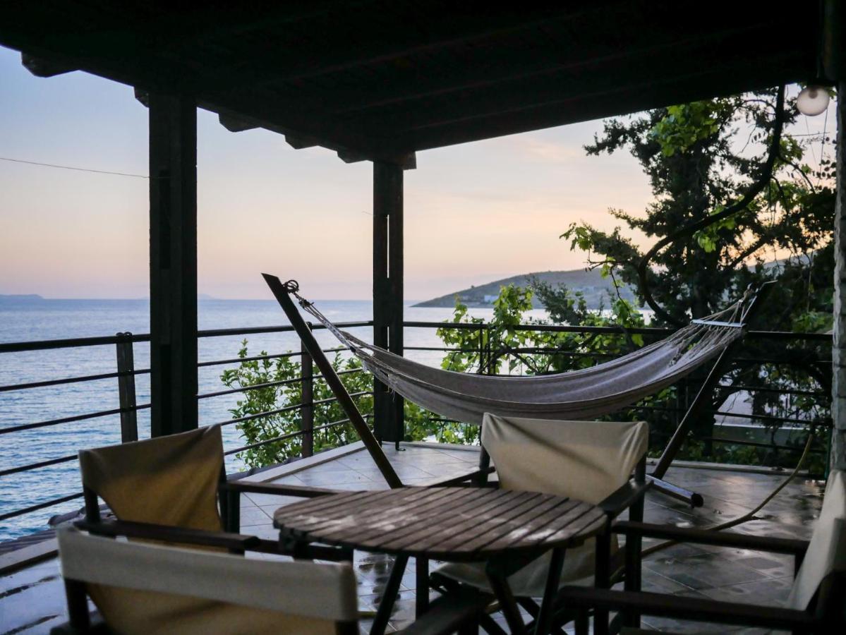 Seaside Duplex Stone Villa Qeparo Extérieur photo