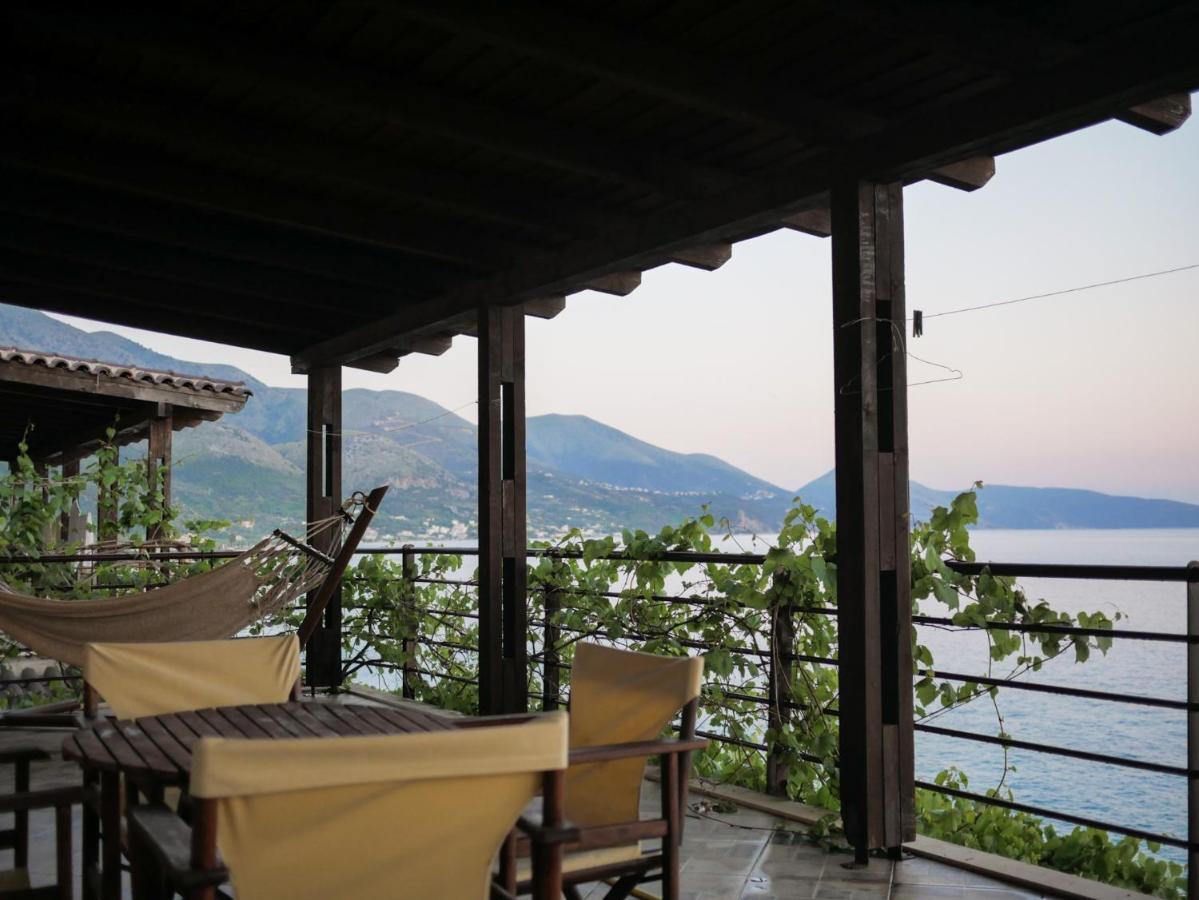 Seaside Duplex Stone Villa Qeparo Extérieur photo