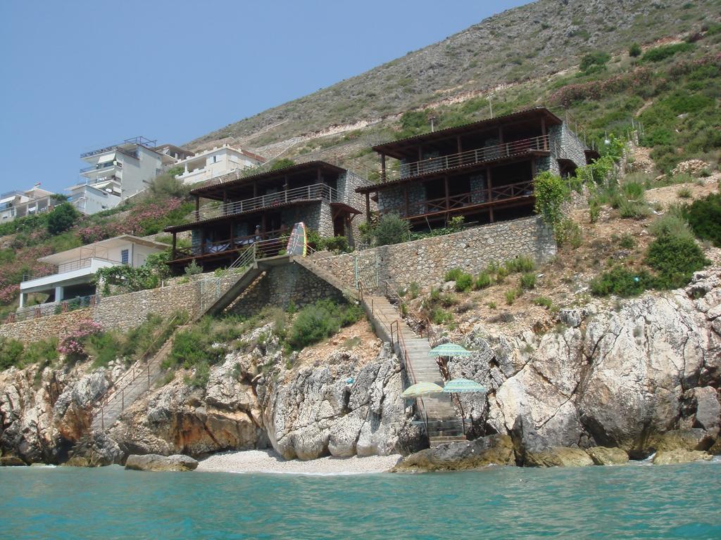 Seaside Duplex Stone Villa Qeparo Extérieur photo